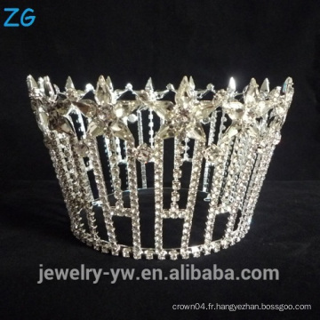 Star Shaped Round Crown Real Diamond Crowns et Tiaras Full Round Star Tiara